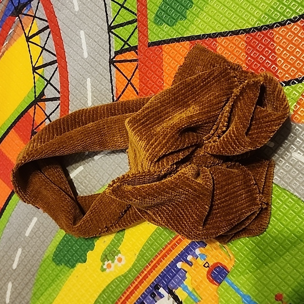 Corduroy headband bow